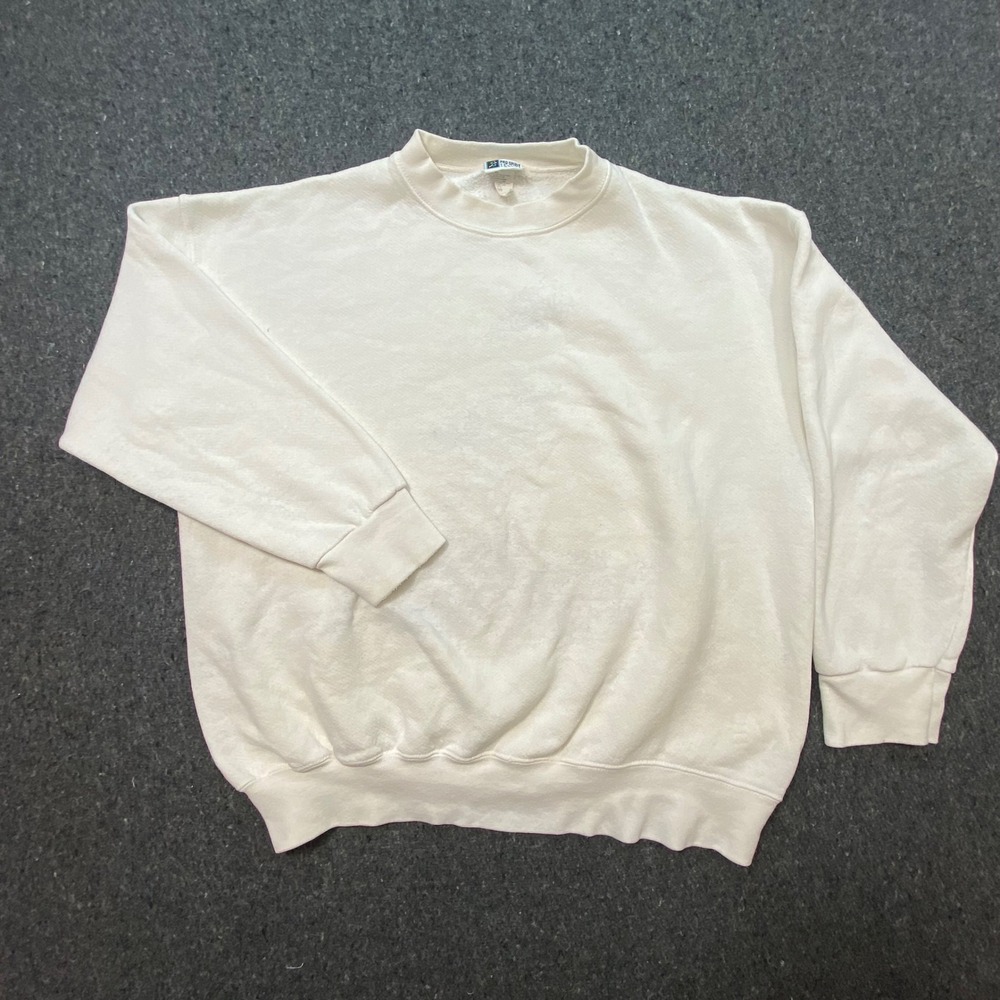 Pro Spirit Sweatshirt XL Mens White Vintage 90s‎ Made in USA Crewneck Fleece